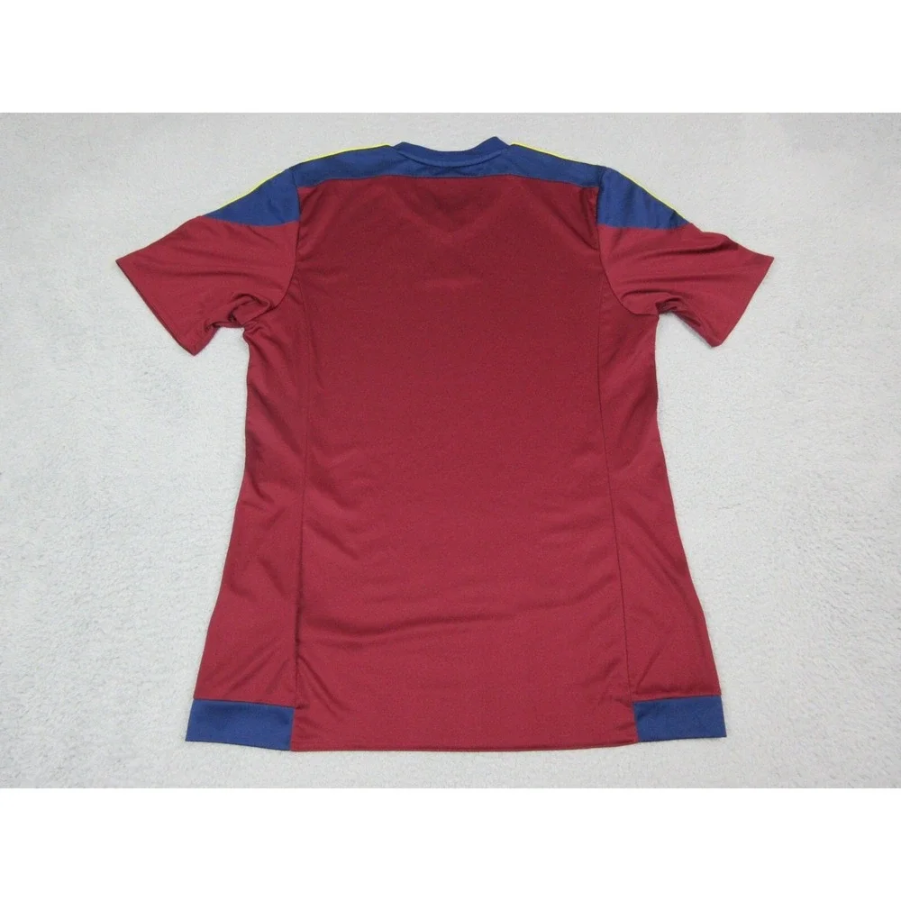 FC Barcelona Jersey Mens Medium Red Logo Futbol Soccer Adidas